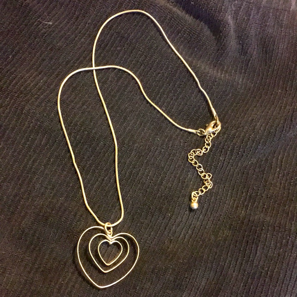 Heart silver necklace